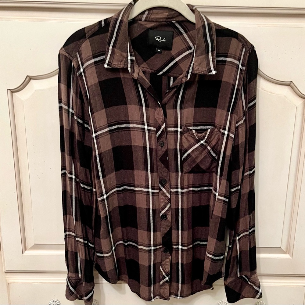 Rails Brown Plaid Blouse